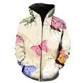 thumbnail image 1 of Sudadera con capucha y cremallera para hombre, con estampado 3D de mariposas y dibujos animados de otoño, estilo Harajuku, estilo hip hop, chándal, 1 of 6