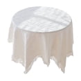 thumbnail image 2 of VOTRUDI Round Linen Tablecloth Coffee Table Cover And Desktop Decor Protective For Bedroom And Living Room 35.43×35.43in, 2 of 6