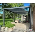 thumbnail image 5 of PURPLE LEAF 11'×21' Outdoor Louvered Pergola with Adjustable Hardtop Roof Patio Pergola Large for Garden Terrace Outdoor Bar, Grey, 5 of 12