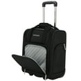 thumbnail image 3 of French Connection Rolling 16-inch Under Seater Luggage with USB Port, Black, 3 of 9