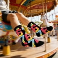 thumbnail image 6 of MEZZALL Number 6 7 Printed Colorful Cartoon Print Crew Socks Children Soft Blend Novelty Ankle Socks Boys Girls With Grips Classic Socks, 6 of 6