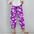 thumbnail image 2 of Capri Pants for Women Plus Size Summer Printed Comfor table Loose Wide Legs Fashion Casual Ladies Capris Pants, 2 of 5