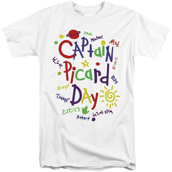 Star Trek Picard Picard Day Adult Tall T-Shirt 18/1 T-Shirt White