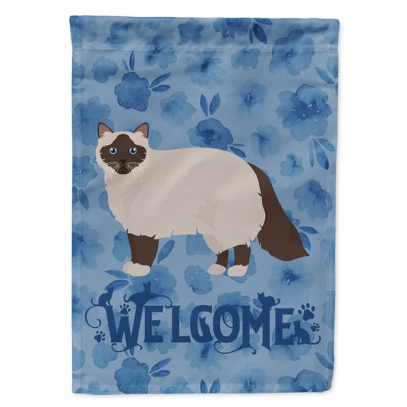 Carolines Treasures CK4836CHF Birman Cat Welcome Flag Canvas House Size Large multicolor