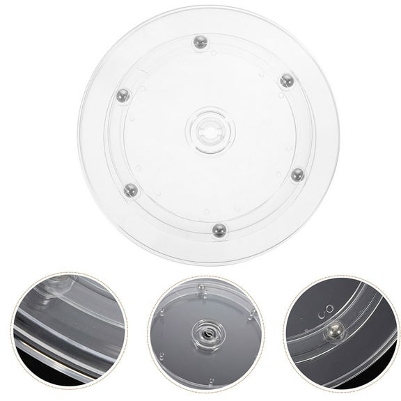 WEAVILUX Display Rotating Stand Turntable Acrylic 2Pcs