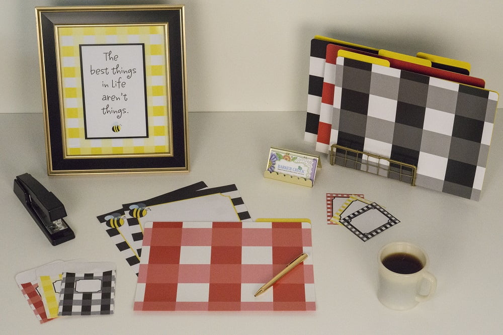 Barker Creek Multidesign Get Organized Kit, Letter Size, Buffalo Plaid