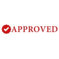 thumbnail image 1 of Printtoo Approved Self Inking Rubber Stamp Pre-Inked Office Stamp- Home Office Business Stationery, Red- 42 x 9 mm, 1 of 7