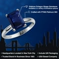 thumbnail image 2 of Gem Stone King PLAT-900 Platinum Blue Sapphire Engagement Ring for Women | 3.45 Cttw | Octagon 10X8MM | Gemstone September Birthstone | Size 5, 2 of 6