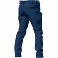 thumbnail image 2 of FRSASU Men's Stretch Cargo Pants Water Resistant Outdoor Lightweight Work Hiking Pants with Pockets Blue, 2 of 4