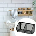 thumbnail image 6 of QSTDGVPW Hanging Basket Garlic Keeper Kitchen Organizer for Pantry Restaurant Bedroom Black 2 Grid, 6 of 9