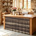 thumbnail image 3 of Rustic Brown Wood Grain Cabinet Curtains 32" W x 55" L, Vintage Farmhouse Striped Industrial Under-Desk Privacy Dust Proof Drape Dishwasher Curtain Sink Skirt for Kitchen Closet Bathroom Laundry, 3 of 9