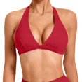 thumbnail image 3 of ManxiVoo Wireless Sports Bra Backless Deep V Neck Halter Design with Removable Padded Cups for Yoga Running Fitness Gym Workout, 3 of 7