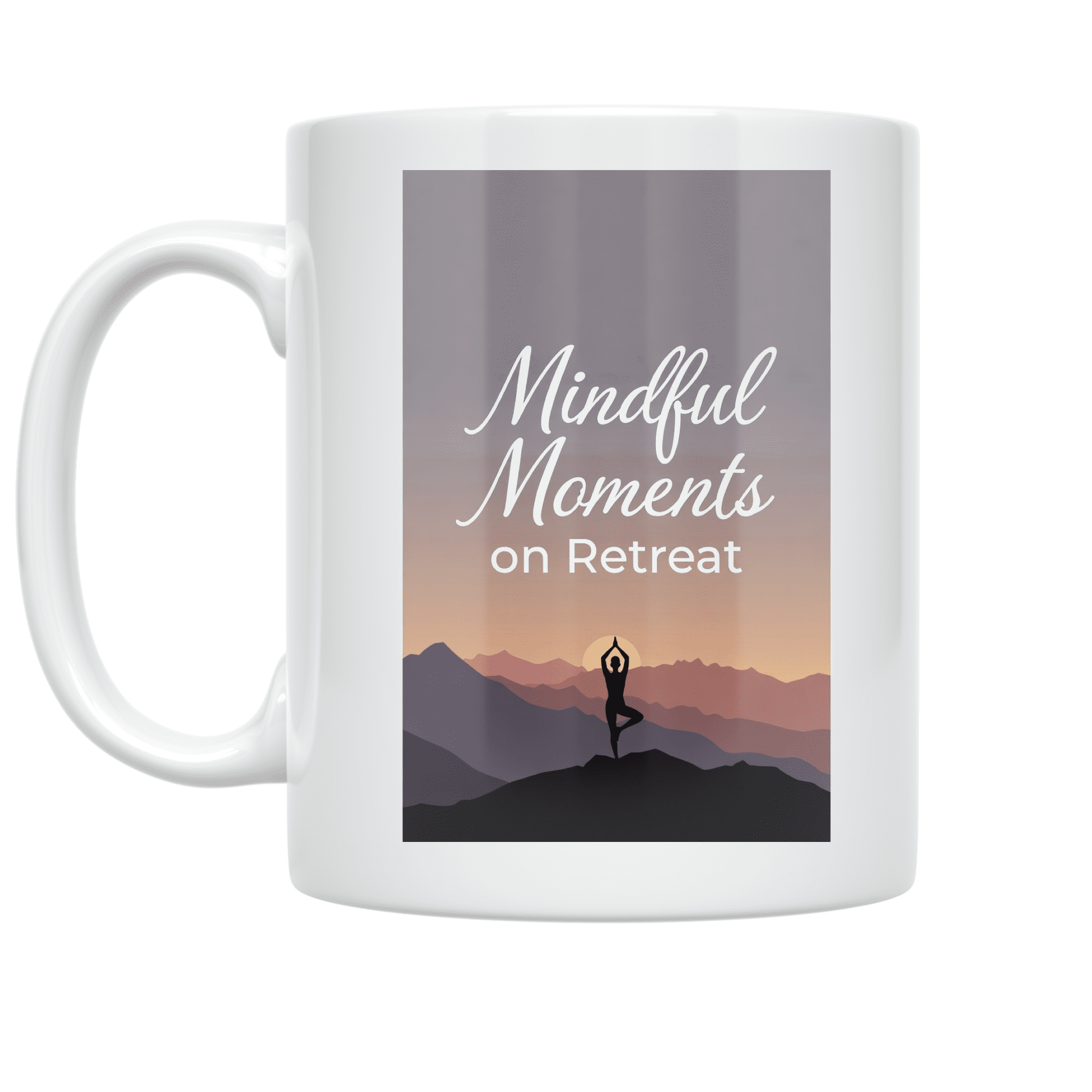 Mindful Moments on Retreat - Wellness Retreat Enthusiast - 11 oz Ceramic Coffee Mug