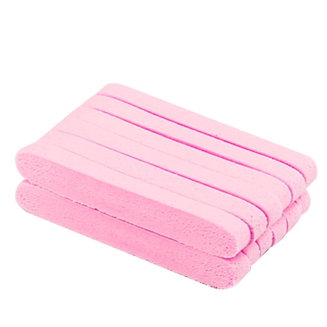 FELTECHELECTR Paquete de 12 esponjas limpiadoras faciales, compresas cosméticas, esponjas limpiadoras, exfoliantes de maquillaje (rosa)