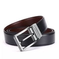thumbnail image 2 of Men Genuine Leather Belts Adjustable Casual Dress Belt for Jeans Work Size 30-42, 2 of 8