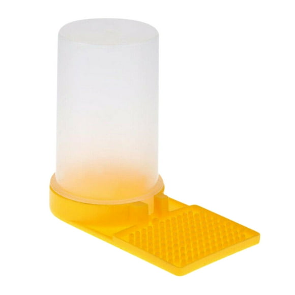 Herramienta de la Taza de Entrada de la Colmena Amarilla Transparente Del Alimentador de Agua de la Abeja para el Suministro de Bebida de la Apicultura