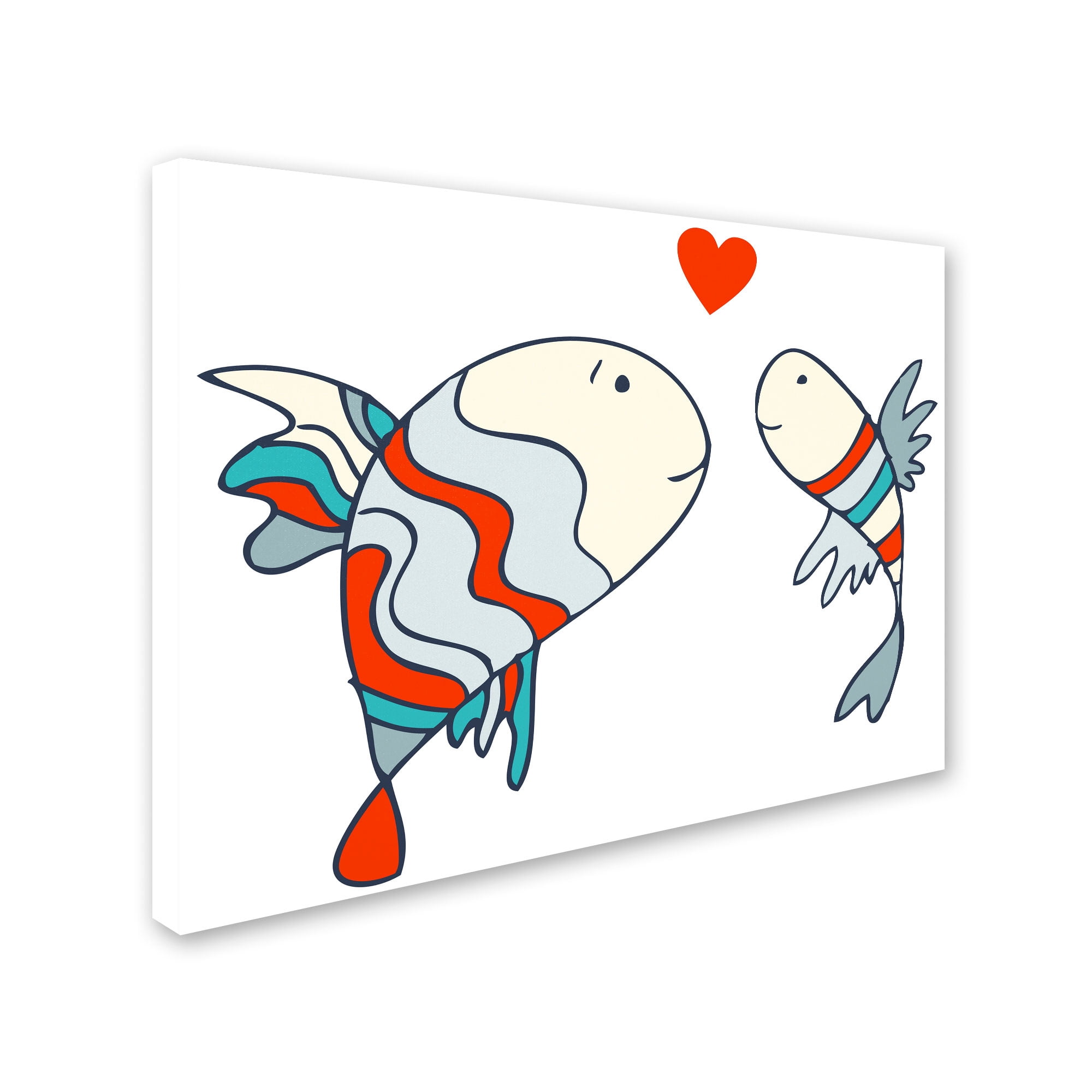 Trademark Fine Art "Two Little Fish" Canvas Art by Carla Martell