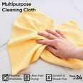 thumbnail image 4 of Microfiber Cleaning Cloth 16"x16" Washable Rags for Car, Kitchen, Bath Streak and Lint Free Towels-Yellow 3 Pack, 4 of 7