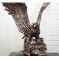 thumbnail image 2 of Large Wings Of Glory Bald Eagle Mother With Eaglets In Nest Electroplated Statue, 2 of 8