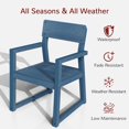 thumbnail image 5 of Patio Chair Set of 2 with Backrest, Outdoor Dining Chairs with All-Weather HIPS , 400 lbs Weight Capacity, Blue, 5 of 17