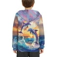 thumbnail image 4 of DISNIMO Dolphin Hoodie Kids Sea Hoodies Pullover for Boys Hoodie Size 8-10 Sweatshirts Girls Long Sleeve Sweatshirt with Hoodie for Boys Soft Clothes Fall Kids Streetwear Hoodie Casual, 4 of 7