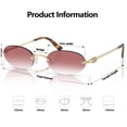 thumbnail image 4 of Gafas de Sol Retro TYA Ovaladas Pequeñas Sin Montura UV400 para Mujer y Hombre, 4 of 9