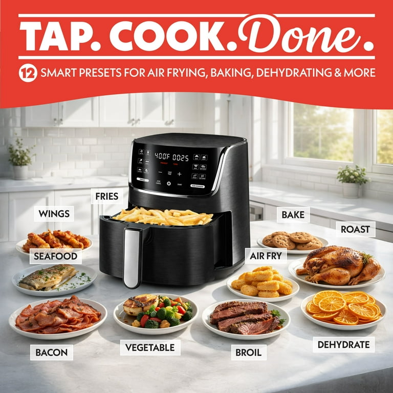 Free Shipping! Gourmia Digital Air Fryer 4-Quart with 12 Presets