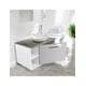 thumbnail image 2 of Gabinete Baño Monomando Ovalín Ensamblado Vinil Gris Rugodo, 2 of 8