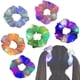 thumbnail image 5 of 6pcs Led Light Up Hair Scrunchies Colorful Luminous Satin Silky Hair Tie Band Elastic Ponytail Holder Party Favors, 5 of 5