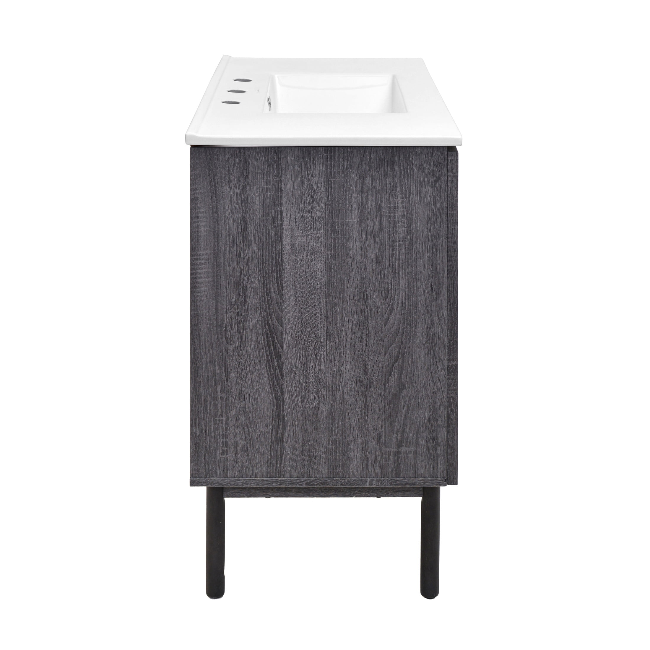Classe 36" Freestanding Bathroom Vanity in Black Oak with 3-Hole Widespread Sink Top