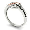 thumbnail image 2 of Solitaire with Accents Engagement Ring for Women - 0.22ct Simulated Red Diamond in 14K White Gold Promise Ring, 2 of 7