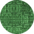 thumbnail image 1 of Ahgly Company Indoor Round Abstract Emerald Green Modern Area Rugs, 7' Round, 1 of 4