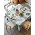 thumbnail image 6 of Sage Green Flower Table Cloth, Vintage Rose Floral Botanical Leaf Waterproof Tablecloth for Square Tables, Reusable Washable Fabric Table Cover for Restaurant Kitchen Dining Tables 54"x54", 6 of 6