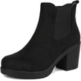thumbnail image 1 of Bota Chelsea para Mujer DREAM PAIRS con Tacón Grueso Alto Negro, 1 of 7
