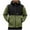 Army Green, variant on Men's Fleece Jacket Classic Fit Full Zip Outwear Casual Soft Warm Jackets Color Block Long Sleeve Outerwear