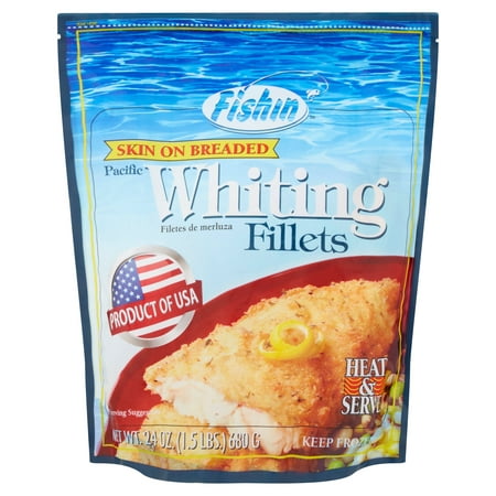 Fishin Pacific Whiting Skin on Breaded Fillets, 24