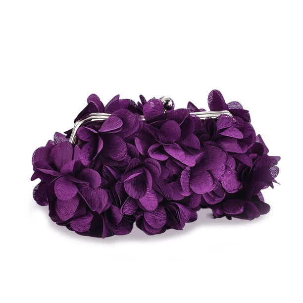 Bolso de mano JAMBHALA Elegante monedero de noche para mujer, color morado