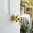thumbnail image 2 of Baldwin 5205003FD Classic Reversible Non-Turning Two-Sided Dummy Door Knob Set - Brass, 2 of 4