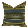 thumbnail image 1 of Plutus Chic Coussin Rayé Indigo Fait Main, (Double Face 22 Pouces x 22 Pouces), 1 of 2