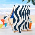 thumbnail image 2 of Mocaletto 100% Cotton Beach Towel with Towel Band(4 Pack),Oversized 35"x70" Navy Blue Beach Towels for Adults, Soft&Absorbent Large Cotton Towels,Quick Dry Cabana Stripes Pool,Swimming,Travel Towels, 2 of 7