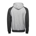 thumbnail image 3 of Tee Jays - Sudadera de estilo ranglán con capucha para hombre (Gris jaspeado/Gris oscuro) Tee Jays UTPC3428_heathergreydarkgrey, 3 of 4
