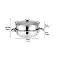 thumbnail image 2 of Olla Vaporera De Acero Inoxidable, De Cocina con 2 Capas Plateada, 2 of 5