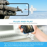 iDiskk MFi Certified 4 in 1 Photo Stick 128GB Flash Drive for Photo & Video Backup, File Save & Transfer, USB & Multiport Connection