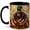 Black, variant on Patriotic Duck Coffee Mug, Stained Glass Bird Mug, Ceramic 11 oz