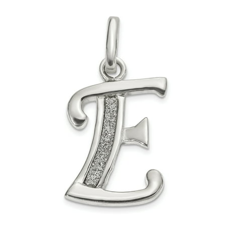 Enamel Love Letter Charm 925 Sterling Silver Glitter Enamel Letter E Pendant Charm Necklace Initial Gifts For Women For Her ()