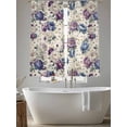 thumbnail image 5 of Farmhouse Flowers Sheer Curtains 72 Inch Length 2 Panels Set Window Treatments, Botanical Purple Blue Floral Plants Rod Pocket Semi Curtains for Living Room/Bedroom/Kitchen Décor, 104"W x 72"L, 5 of 7