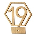 thumbnail image 3 of 2X 1-20 Chiffres Bois Signes Numéro de Table de Mariage Hexagonal Numéros de Table en Bois Rustique Numéros de Fiançailles de Mariage Signe, 3 of 6