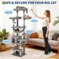 thumbnail image 5 of Cat Tree Tower with Scratching Post, Floor-to-Ceiling Cat Tree for Large Indoor Cats, 5 of 10