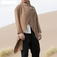 thumbnail image 2 of Gubotare Mens Winter Coats Cape Long Irregular Cloak Long Sleeve Coat (Coffee, XL), 2 of 4