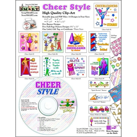 ScrapSMART Cheer Style CD-ROM: Cheerleading Clip-Art, Colorful Illustrations for Scrapbook, Craft, Sewing